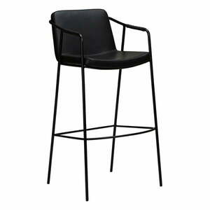 Czarny hoker z imitacji skóry DAN-FORM Denmark Boto, wys. 105 cm obraz