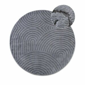 Antracytowy okrągły dywan ø 200 cm Panglao New York Anthracite – Elle Decoration obraz