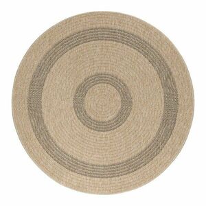 Czarno-beżowy okrągły dywan odpowiedni na zewnątrz ø 80 cm Comilla – Ayyildiz Carpets obraz