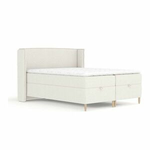 Kremowe łóżko boxspring ze schowkiem 180x200 cm Monpelli – Maison de Rêve obraz