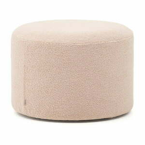 Jasnoróżowy puf z materiału bouclé Kaeli – Kave Home obraz