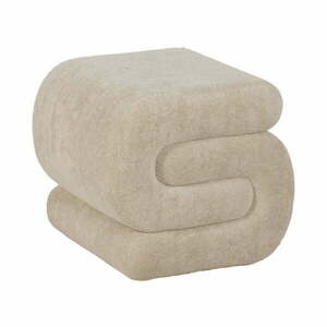 Beżowy puf z materiału bouclé – Ixia obraz