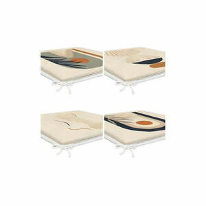 Poduszki na krzesła zestaw 4 szt. 42x42 cm Illustrated Arch – Mila Home obraz