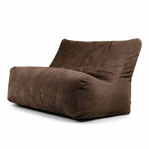 Ciemnobrązowy sztruksowy worek do siedzenia Sofa Seat Lounge – SLOWDOWN obraz