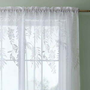 Biała firanka 229x140 cm Wisteria Floral – Catherine Lansfield obraz