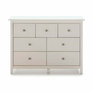 Biała niska komoda z litego drewna sosnowego 110x80 cm Berna – Marckeric obraz