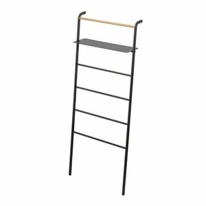 Czarny wieszak z półką YAMAZAKI Tower Ladder obraz