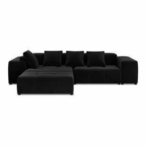 Czarny aksamitny narożnik (róg zmienny) Rome Velvet – Cosmopolitan Design obraz