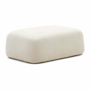 Kremowy puf z materiału bouclé Martina – Kave Home obraz