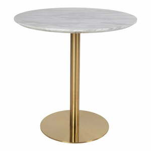 Okrągły stół z blatem w dekorze marmuru ø 90 cm Bolzano – House Nordic obraz