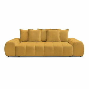 Musztardowa sofa z tkaniny szenilowej 278 cm Everest – Bobochic Paris obraz