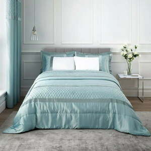 Niebieska narzuta z mikrosatyny 240x260 cm Sequin Cluster – Catherine Lansfield obraz