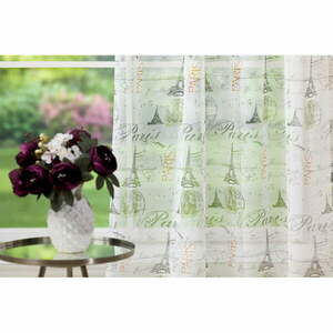 Biało-szara firanka 140x245 cm Tour – Mendola Fabrics obraz
