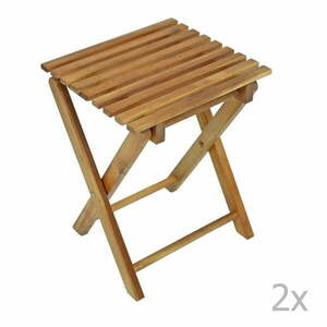 Brązowe krzesła ogrodowe zestaw 2 szt. Tacoma – Garden Pleasure obraz