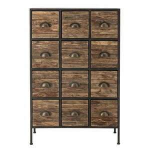 Czarno-brązowa metalowa komoda 60, 5x92x33, 5 cm Matteo – Bloomingville obraz