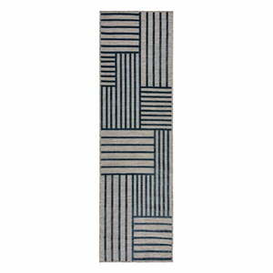 Ciemnoniebieski dywan odpowiedni na zewnątrz 66x230 cm Vigo Blocks – Flair Rugs obraz