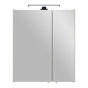 Brązowa wisząca szafka łazienkowa z lustrem 60x70 cm Set 374 – Pelipal obraz