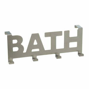Metalowy wieszak na drzwi w kolorze matowego srebra 32 cm Bath – Casa Selección obraz
