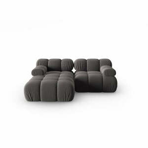 Ciemnoszara aksamitna sofa 191 cm Bellis – Micadoni Home obraz
