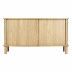 Komoda z litego drewna dębowego z drzwiami przesuwnymi w naturalnym kolorze 135x73, 5x48 cm Italic – UMAGE obraz