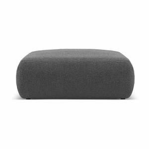Ciemnoszary puf z materiału bouclé Molino – Micadoni Home obraz