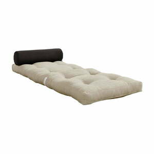 Szarobeżowy materac futon 70x200 cm Wrap Linen Beige/Dark Grey – Karup Design obraz