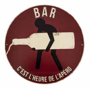 Metalowa tabliczka 40x40 cm C'est l'heure de l'apéro – Antic Line obraz