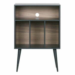Czarno-naturalna szafka na gramofon z litego drewna sosnowego 60x83 cm James – WOOOD obraz
