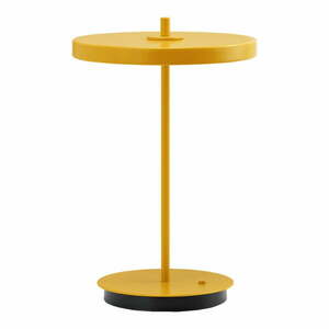 Żółta metalowa lampa stołowa LED z metalowym kloszem (wysokość 31 cm) Asteria Move – UMAGE obraz