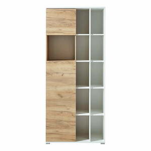 Biały regał w dekorze dębu 85x197 cm Lioni – Germania obraz