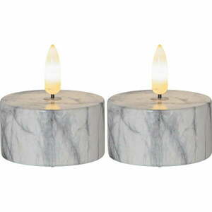 Świeczki LED zestaw 2 szt. (wysokość 6 cm) Flamme Marble – Star Trading obraz