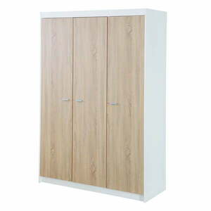Biało-naturalna szafa dziecięca w dekorze dębu 131x190 cm Gabriella – Roba obraz