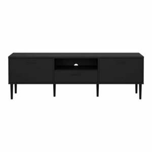 Czarna szafka pod TV 177x57 cm Media – Tvilum obraz