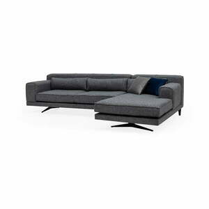 Ciemnoszara sofa narożna Artie Jivago, narożnik prawy obraz