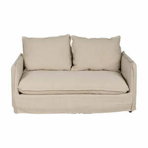 Kremowa lniana sofa 160 cm – Ixia obraz
