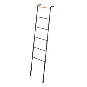 Czarna drabina dekoracyjna z detalem z bukowego drewna YAMAZAKI Tower Ladder obraz
