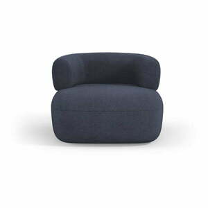 Ciemnoniebieski fotel z materiału bouclé Jenny – Micadoni Home obraz