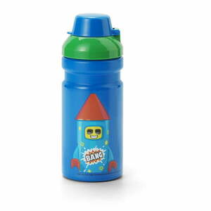 Niebieska butelka dla dzieci 390 ml Rocket – LEGO® obraz