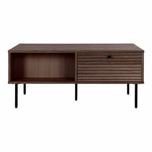 Ciemnobrązowy stolik w dekorze dębu 50x100 cm Kyoto – House Nordic obraz