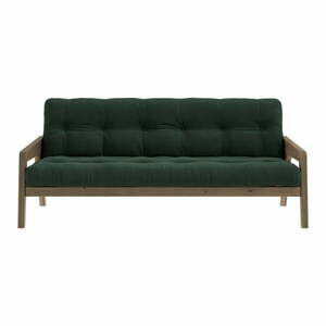 Zielona sztruksowa rozkładana sofa 204 cm Grab – Karup Design obraz