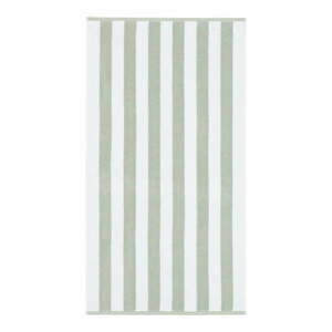 Biały/szary bawełniany ręcznik kąpielowy 90x140 cm Stripe Jacquard – Bianca obraz