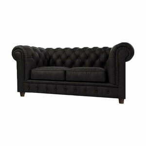 Czarna aksamitna sofa 184 cm Cambridge – Ropez obraz