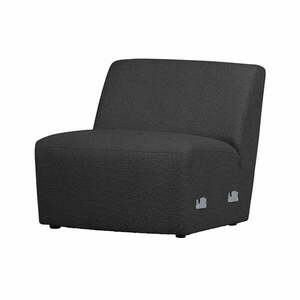 Antracytowy moduł sofy z materiału bouclé (moduł środkowy) Coco – WOOOD obraz