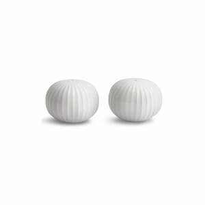 Zestaw białej solniczki i pieprzniczki z porcelany Kähler Design Hammershoi obraz
