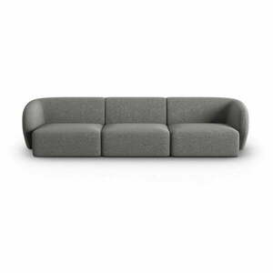 Szara sofa z tkaniny szenilowej 266 cm Paolo – Milo Casa obraz
