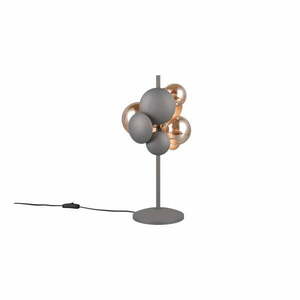 Lampa stołowa w szaro-złotym kolorze ze szklanym kloszem (wys. 50 cm) Bubble – Trio Select obraz