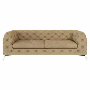 Jasnobrązowa aksamitna sofa 225 cm Chelsea – Ropez obraz
