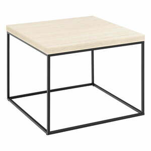 Beżowy stolik z blatem w dekorze marmuru 60x60 cm Barossa – Actona obraz