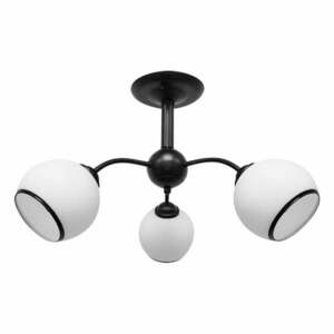 Czarno-biała lampa sufitowa ze szklanym kloszem 56x56 cm Marinen – Candellux Lighting obraz