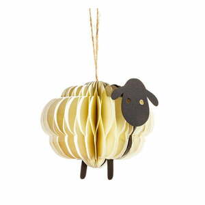 Papierowa ozdoba świąteczna wykonana ręcznie 9 cm Sheep Honeycomb – Sass & Belle obraz